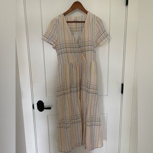 Soft, springtime Madewell dress.